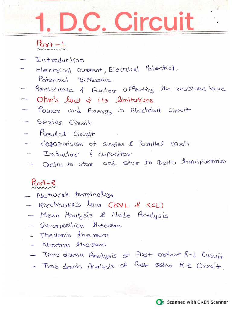 DC Circuits Topic From Basic Elctronic | PDF