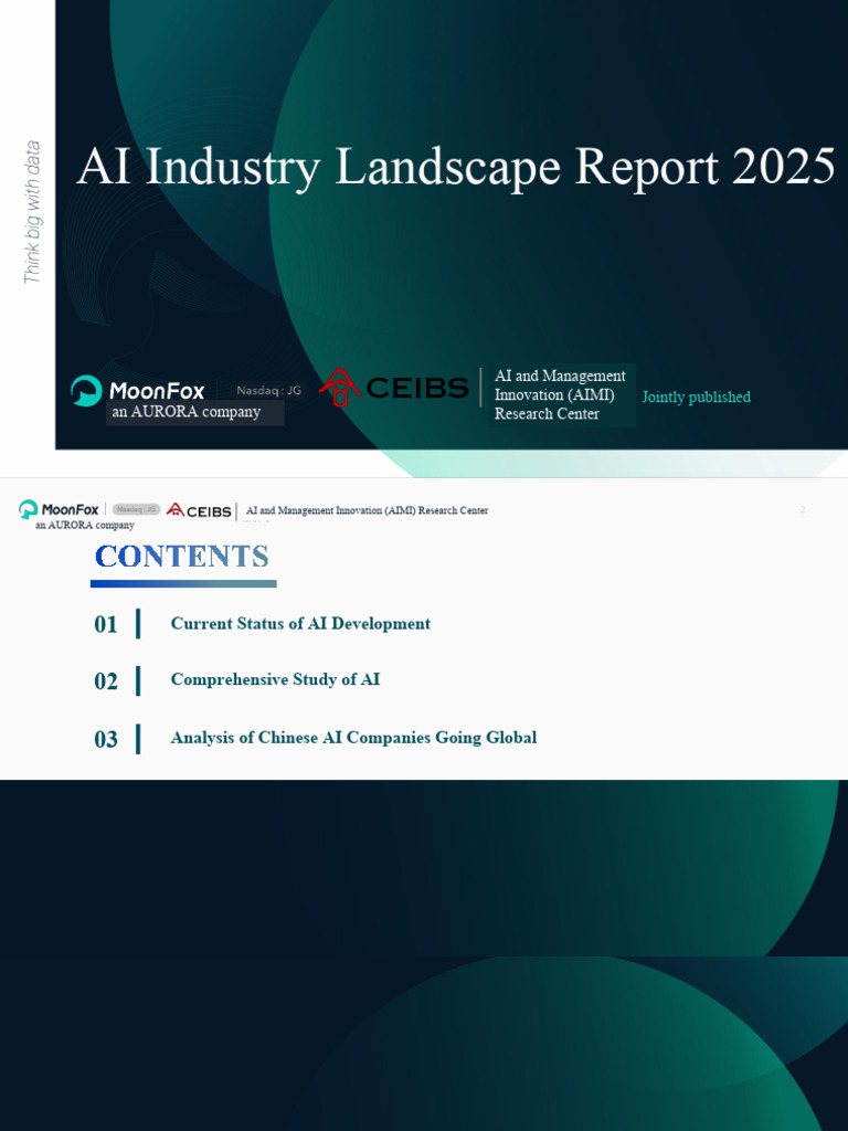 AI Industry Landscape Report 2025 | PDF | Artificial Intelligence ...