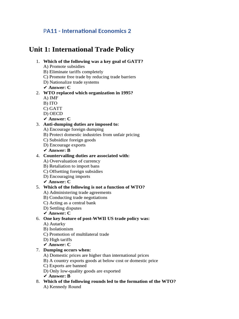 International Trade Policy Insights | PDF | Exchange Rate | Foreign ...