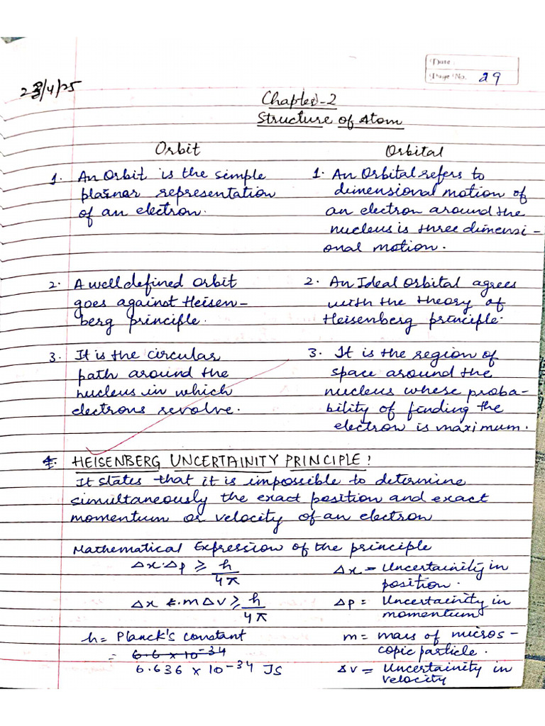 Chapter 2 Structure of Atom | PDF