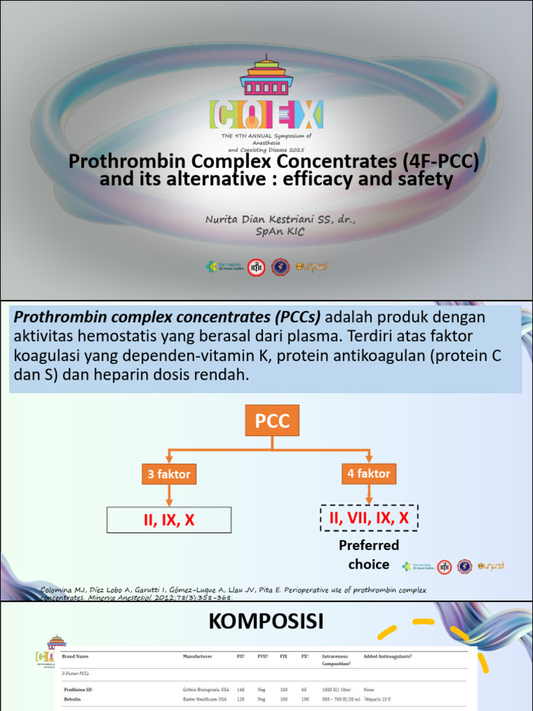 Efficacy and Safety of 4F-PCC Usage | PDF