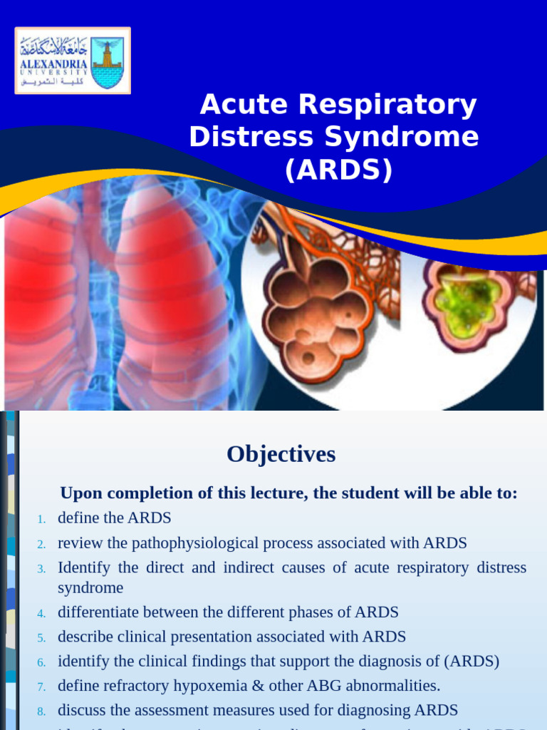 ARDS Overview and Management 2025 | PDF | Lung | Respiratory System