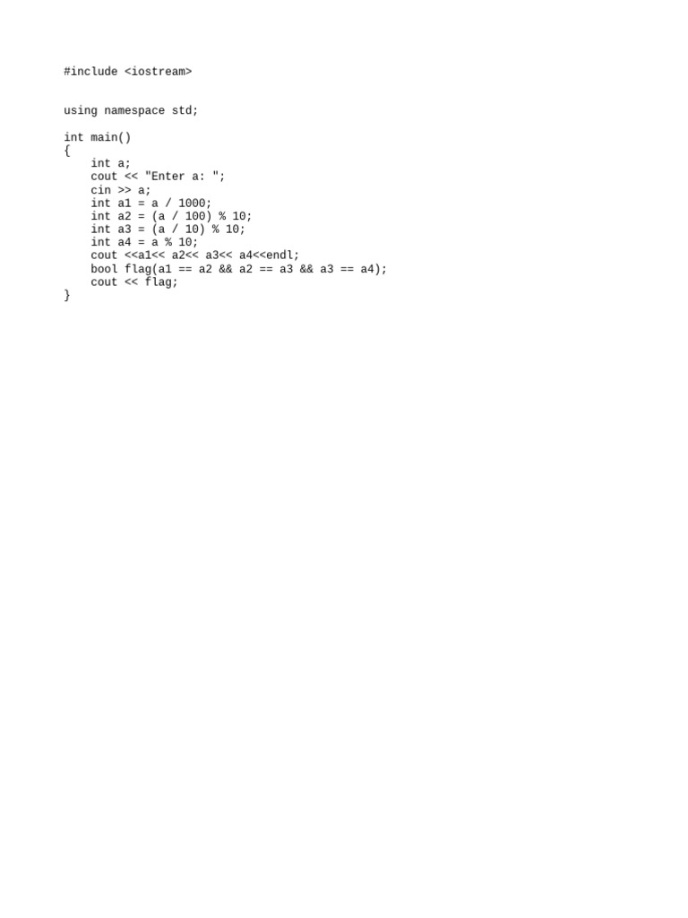 Verificação de dígitos iguais em C++ | PDF