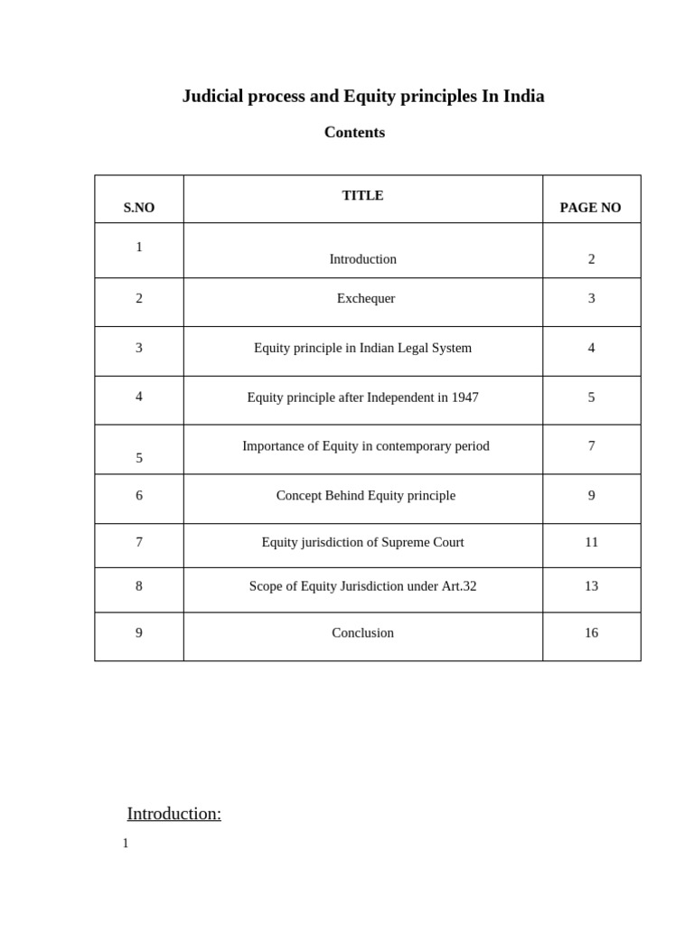 Equity Principles in Indian Law | PDF | Equity (Law) | Writ