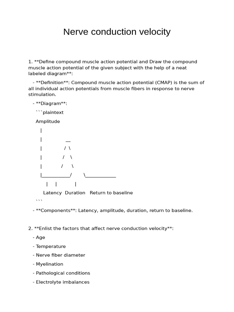 Understanding Nerve Conduction Velocity | PDF | Electrocardiography ...