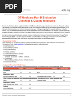 OT Home Health Evaluation Checklist | PDF | Occupational Therapy ...