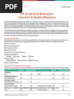 OT Evaluation Checklist for SNF Quality | PDF | Occupational Therapy ...