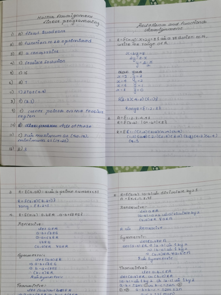 Maths Relation and Function | PDF