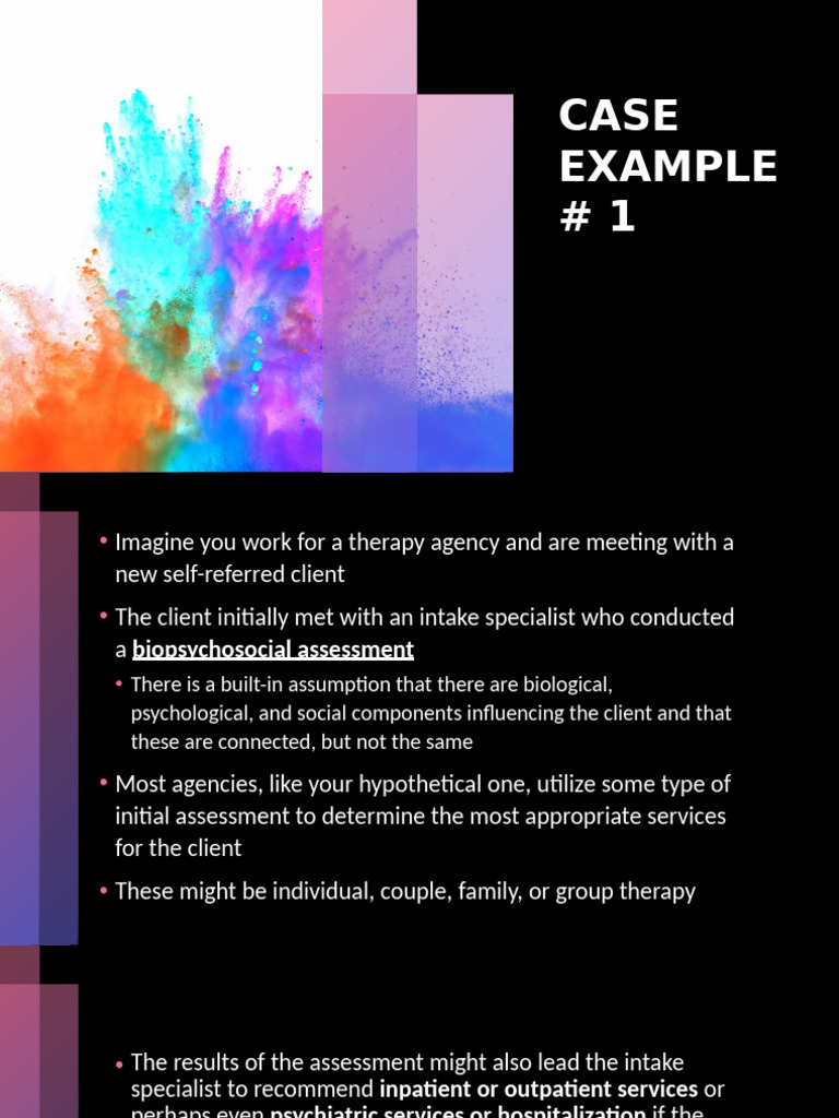 Case Presentation - Daniel | PDF | Psychotherapy | Clinical Psychology