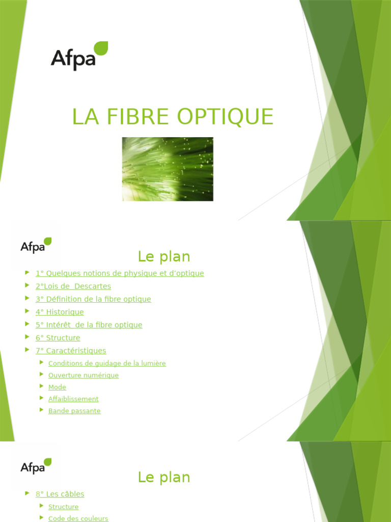 Introduction à la fibre optique | PDF | Fibre optique | Réfraction