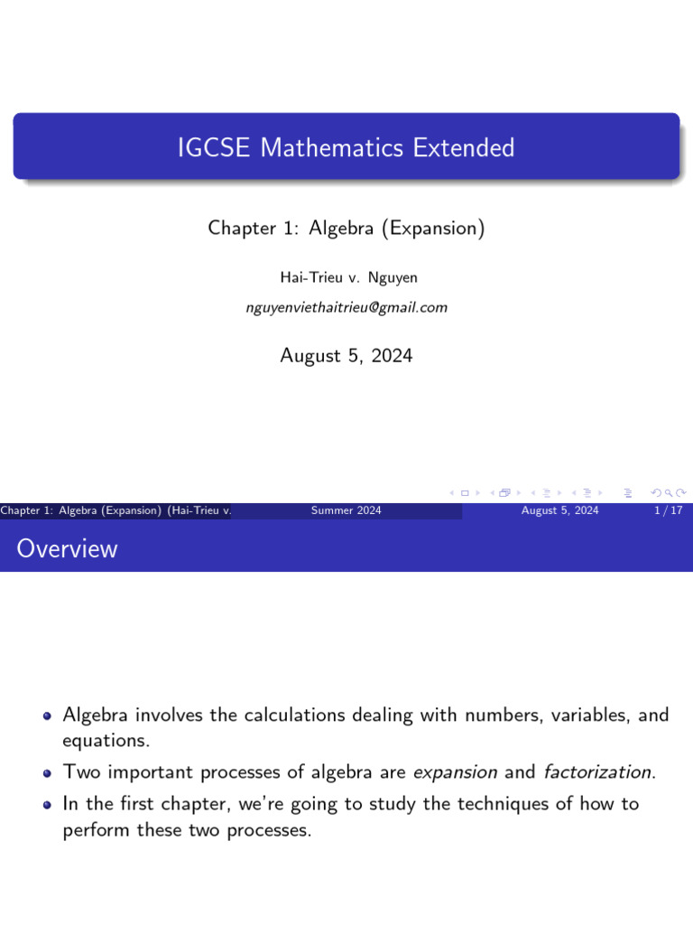 May 30 - Chapter 1_ Expansion | PDF | Subtraction | Algebra