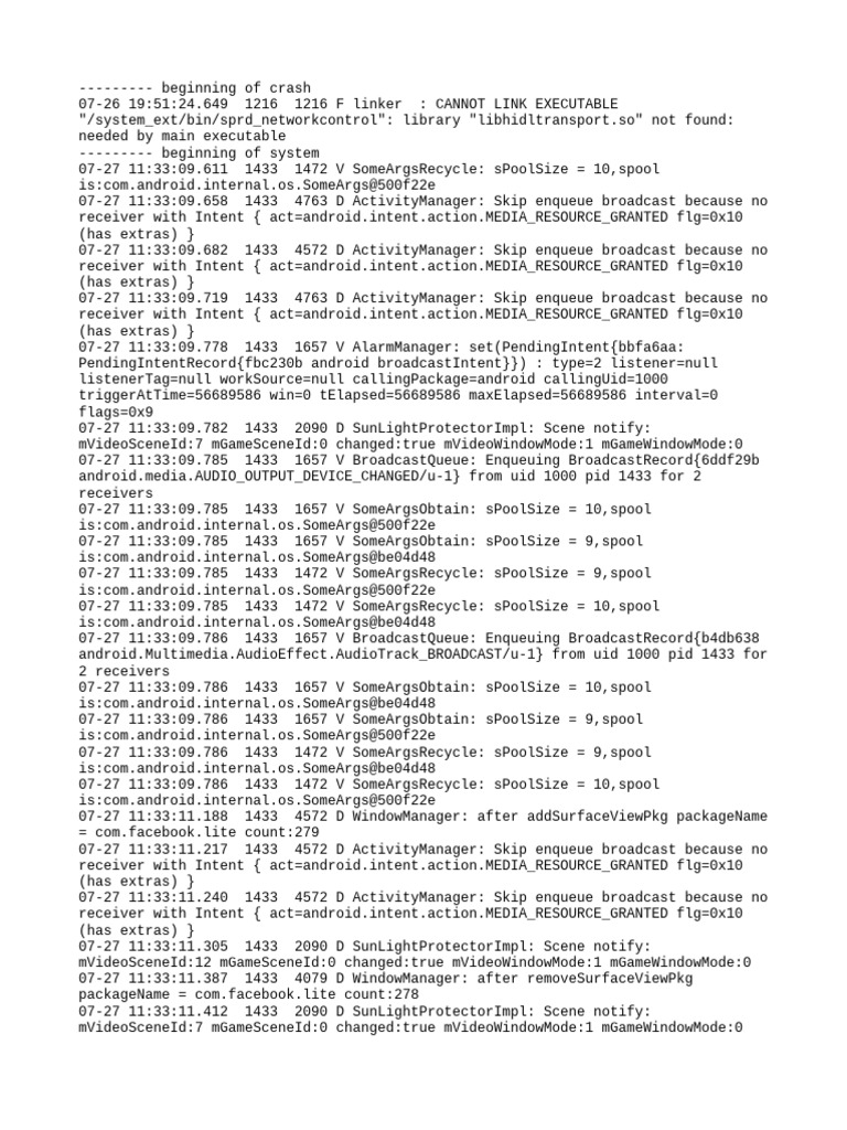Android Crash Log Analysis | PDF | Mobile Linux | Cloud Clients