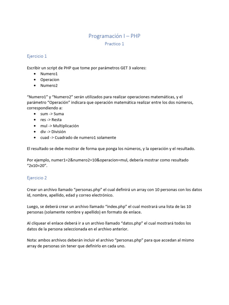 Programacion I - Practico 1 | PDF