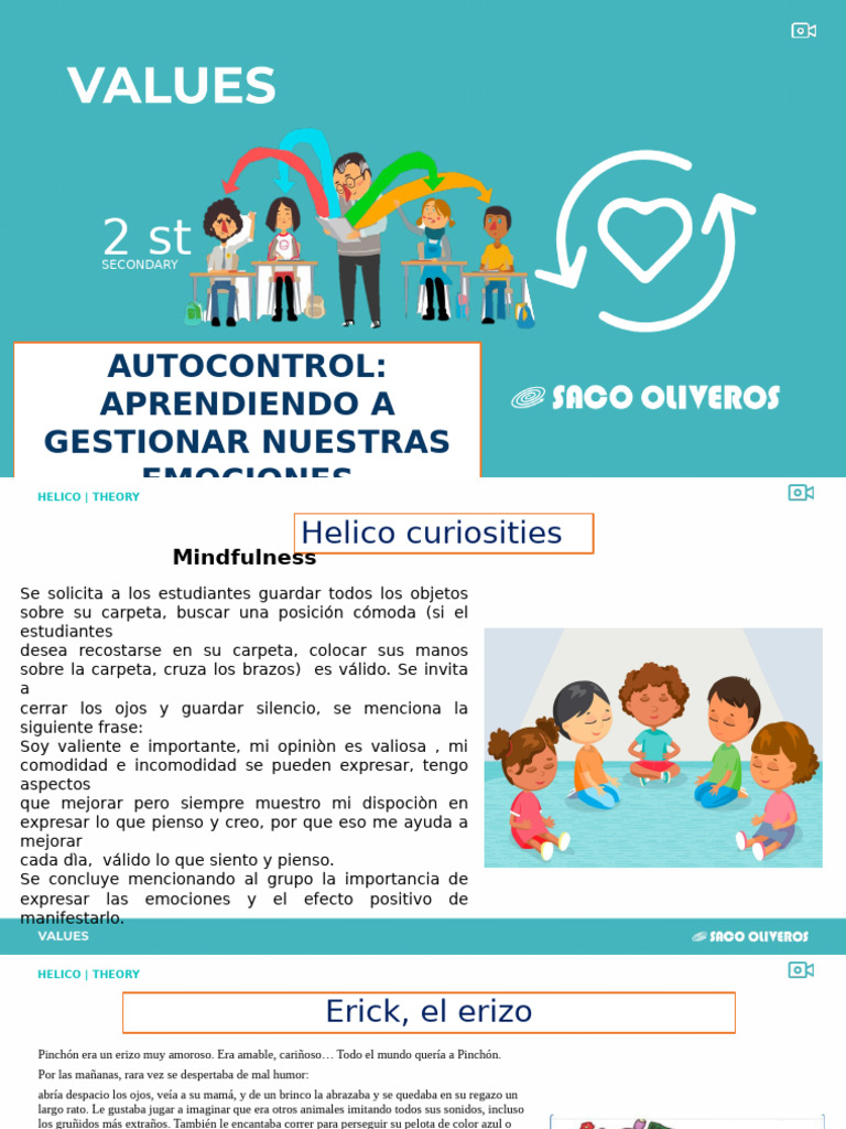 Autocontrol y gestión emocional en niños | PDF