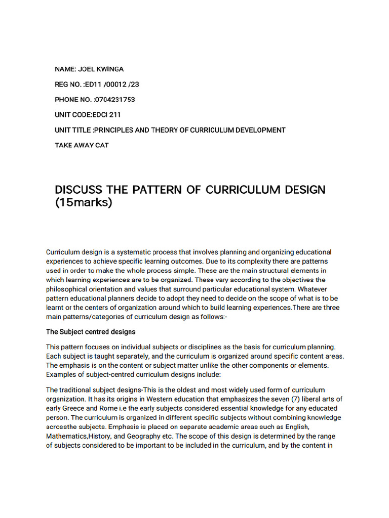 Joel EDCI 211 Assignment | PDF