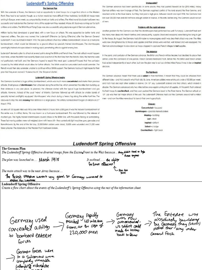 Ludendorff Spring Offensive Overview | PDF