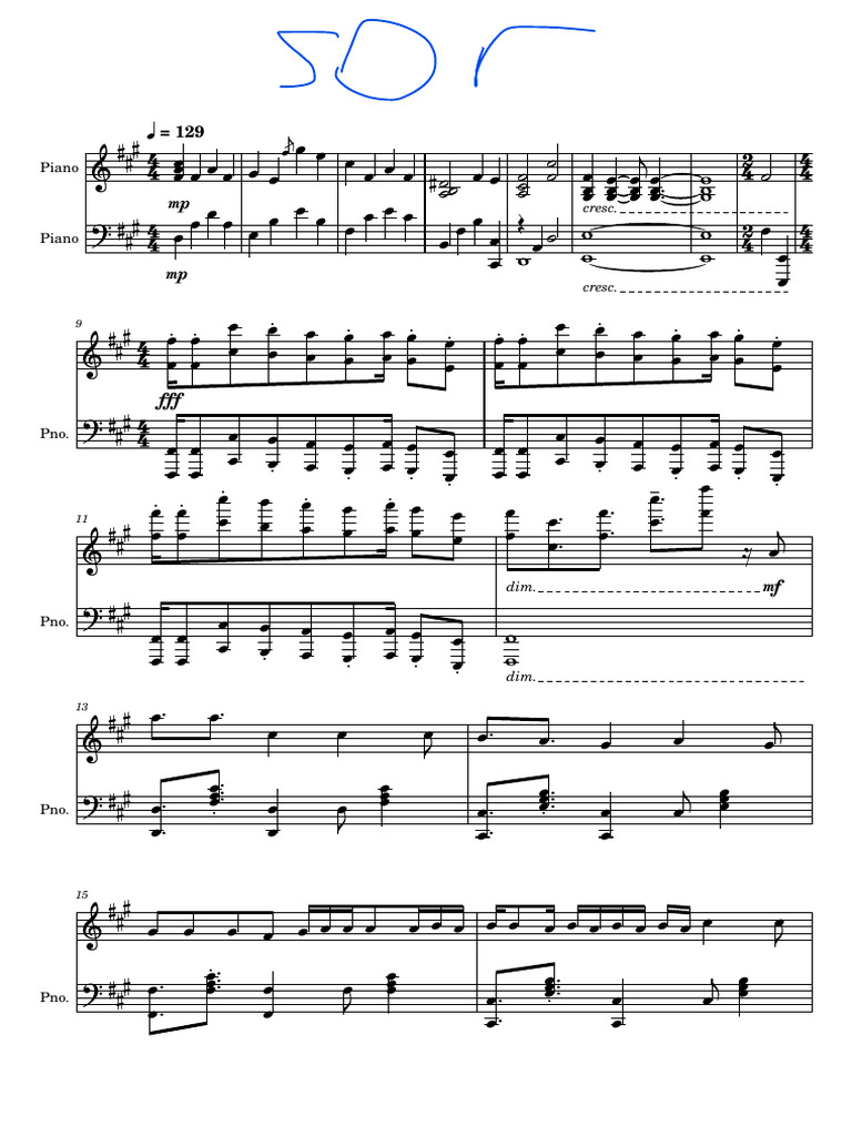 Piano Notation and Dynamics Guide | PDF
