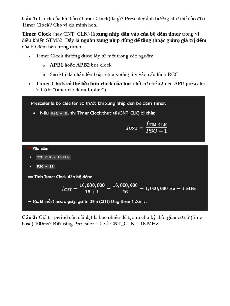 Bai Tap Timer | PDF
