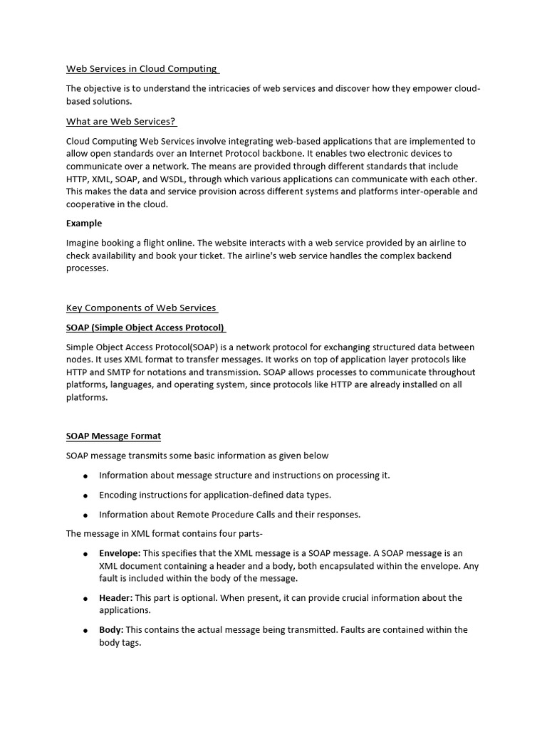 MOD 4 Web Services Notes | PDF | Soap | Web Service