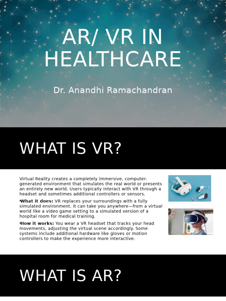 Digital Health: VR and AR in Care | PDF | Virtual Reality | Augmented ...