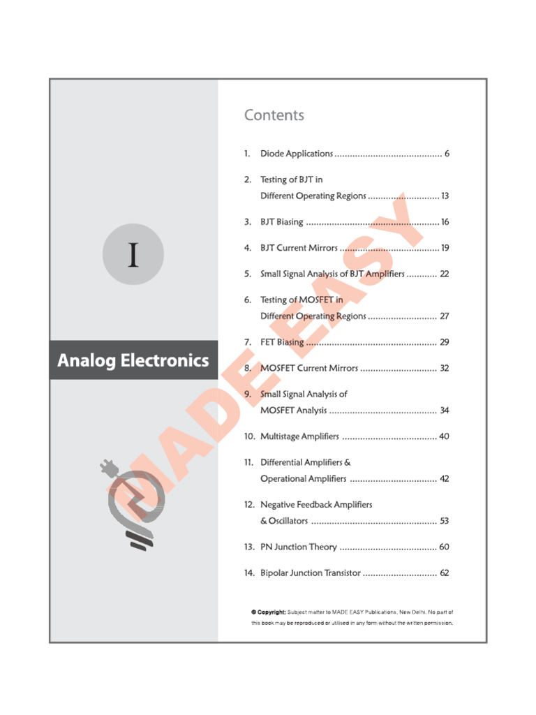 Analog Electronics | PDF