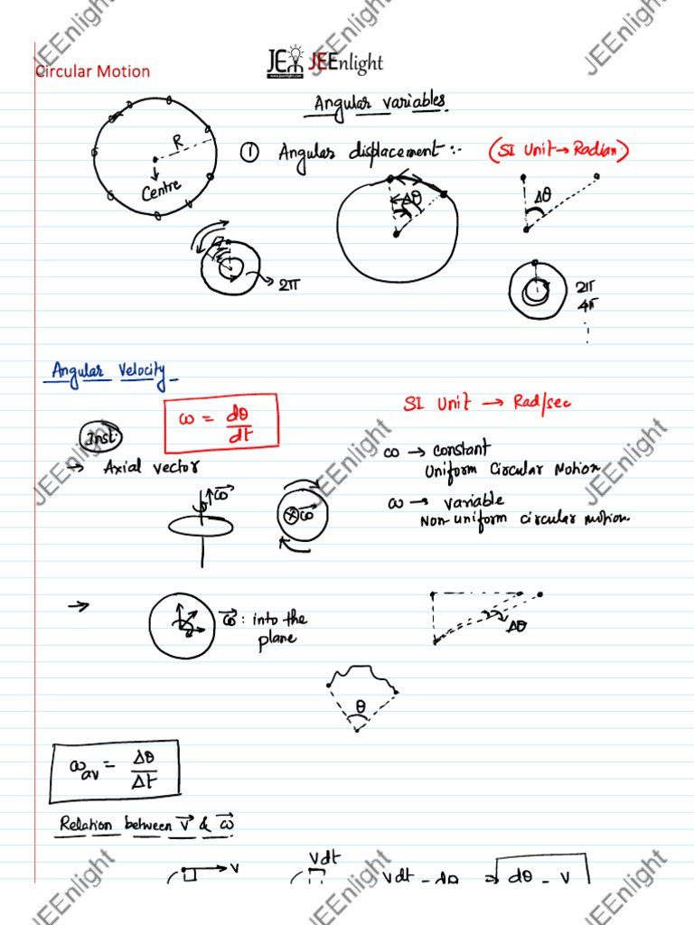 Circular Motion Full Notes - Watermark | PDF
