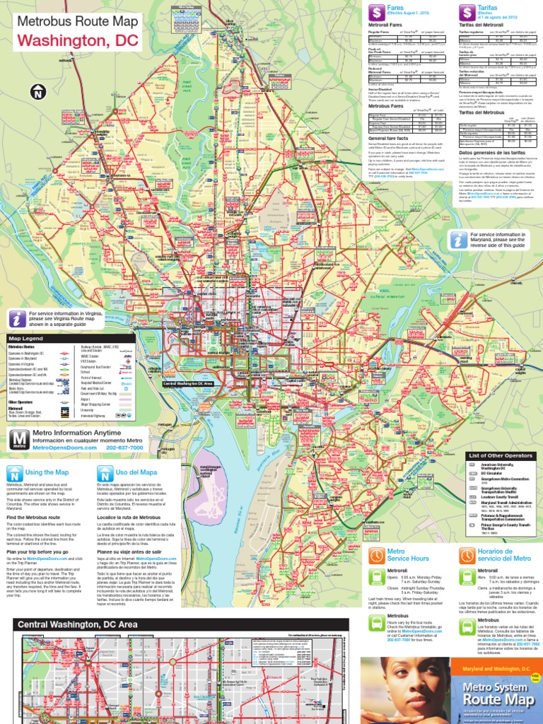 DC Bus Map | PDF | Washington | Washington Metro