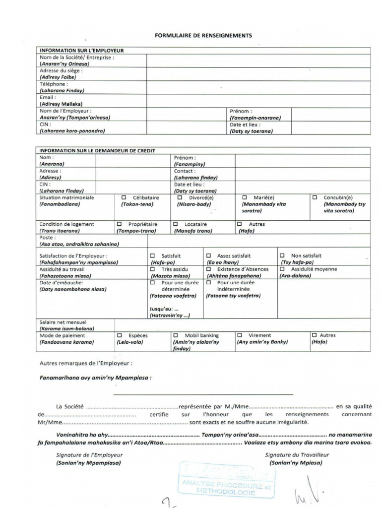 Lettre D Engagement Employeur Societe Informel | PDF