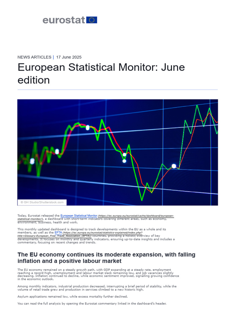 European Statistical Monitor - June Edition - News Articles - Eurostat ...