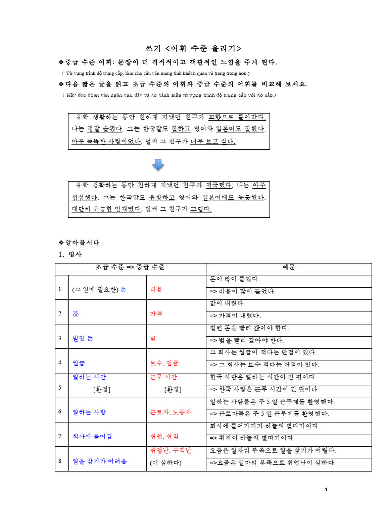 어휘 수준 올리기 | PDF