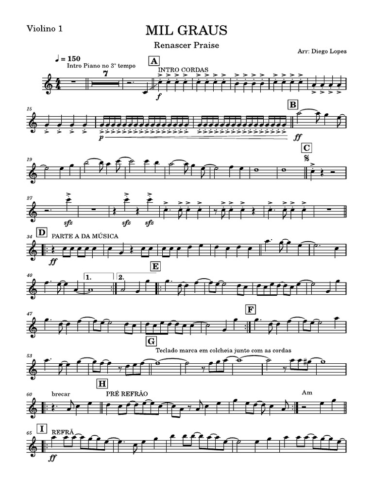 Mil Graus Violino 1 | PDF