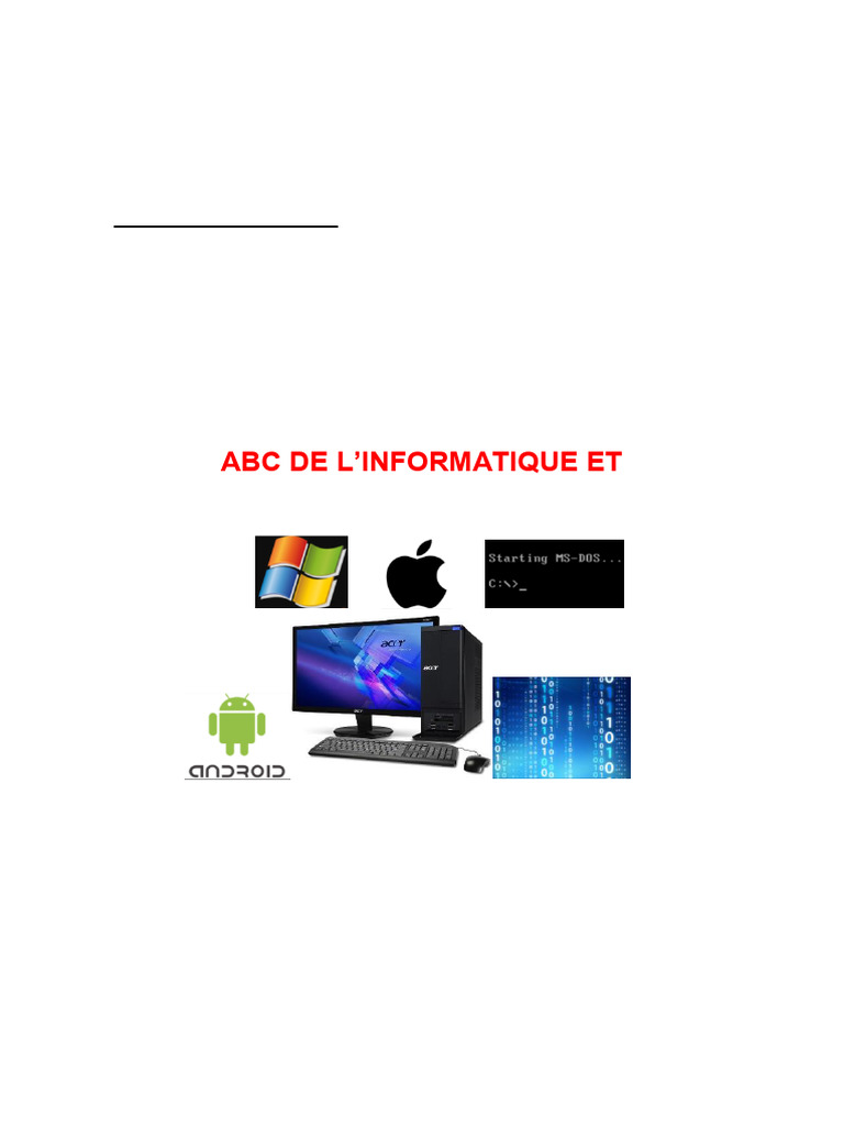 ABC de l'informatique et bureautique | PDF | Mémoire (informatique ...