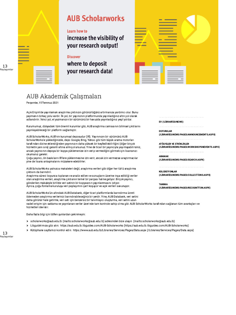 AUB Akademik Çalışmaları | PDF