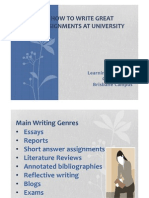 How To Write Great Assignments at University: Learning Skills Unit Cquniversity Brisbane Campus