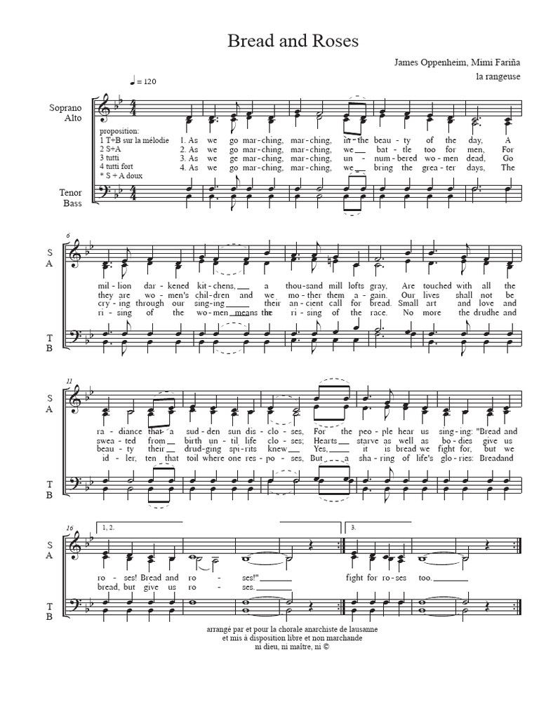 Bread and Roses Poem Lyrics | PDF