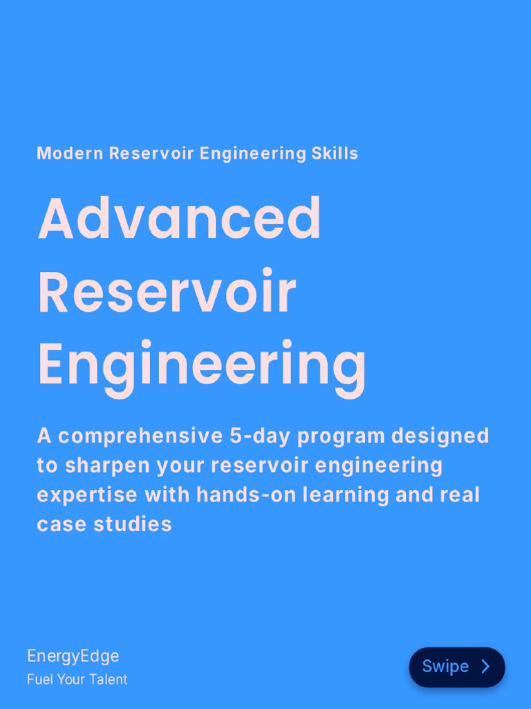Advanced Reservoir Engineering | PDF