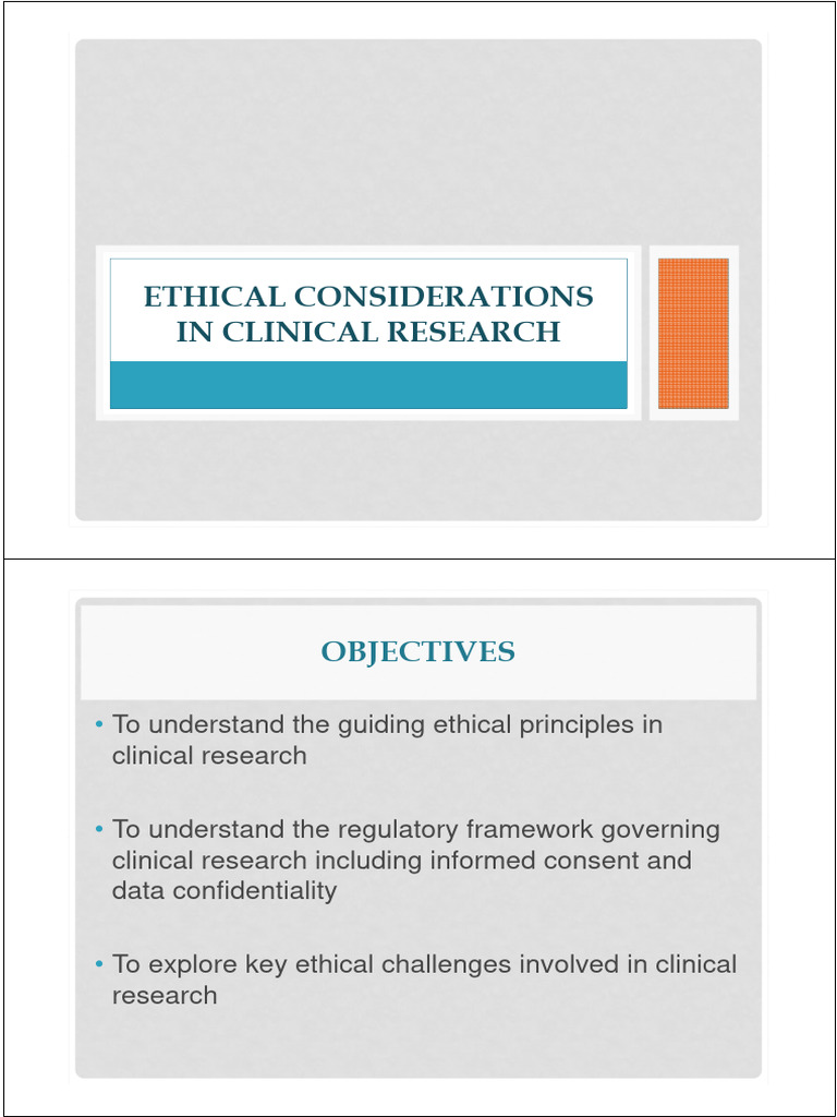 Ethical Principles in Clinical Research | PDF | Clinical Trial ...