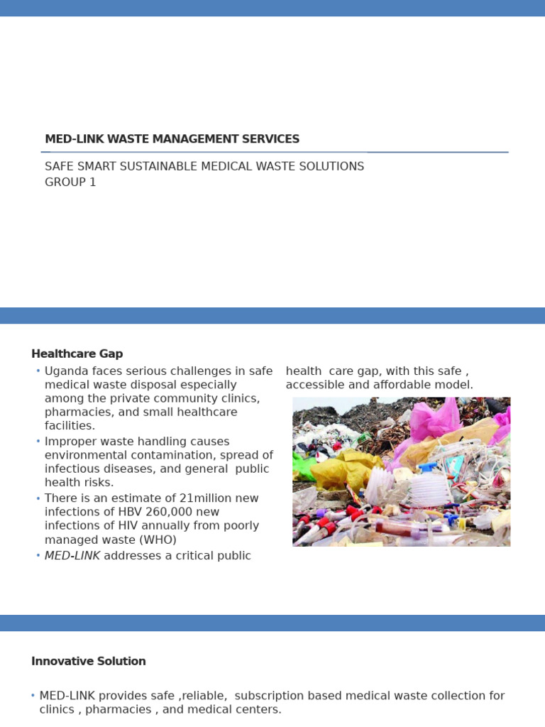 Sustainable Medical Waste Solutions Uganda | PDF | Waste | Waste Management