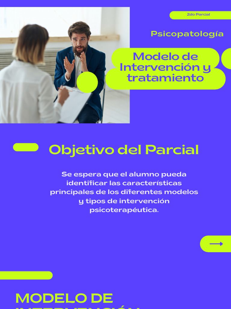 Modelos de Intervención en Psicoterapia | PDF | Psicoterapia | Trabajo ...