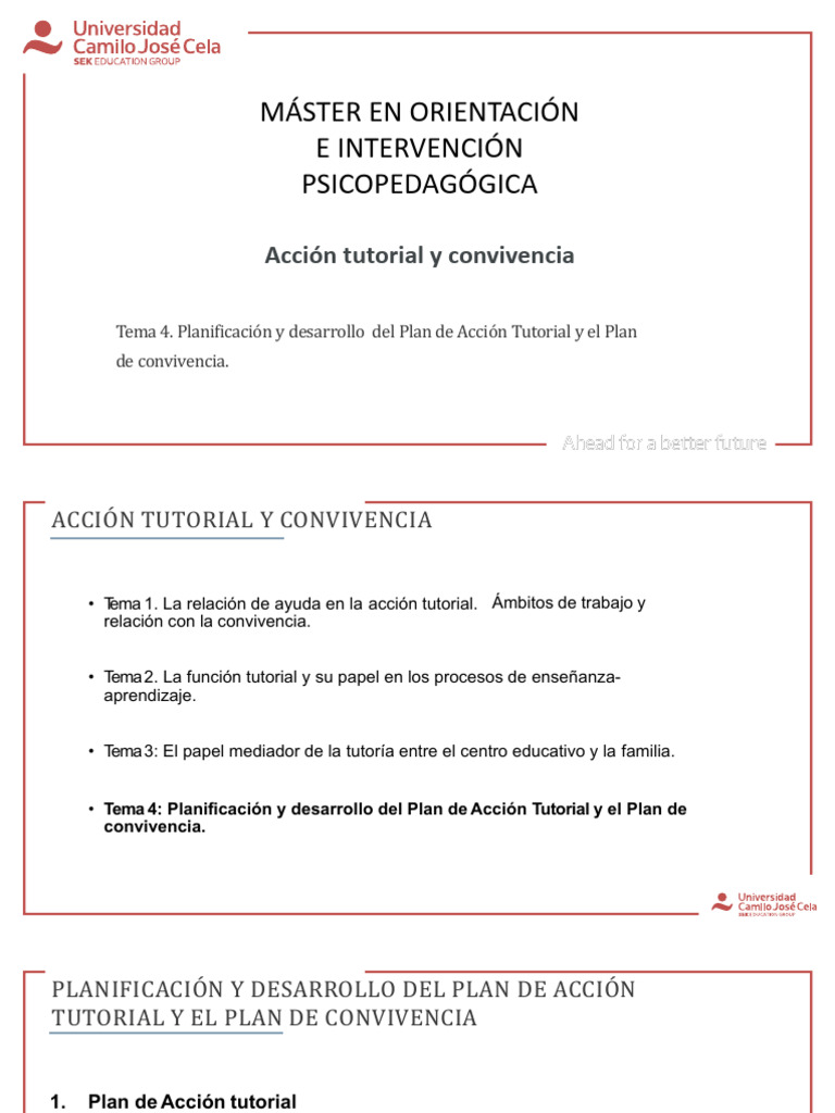 Plan de Acción Tutorial y Convivencia Escolar | PDF | Maestros | Plan ...