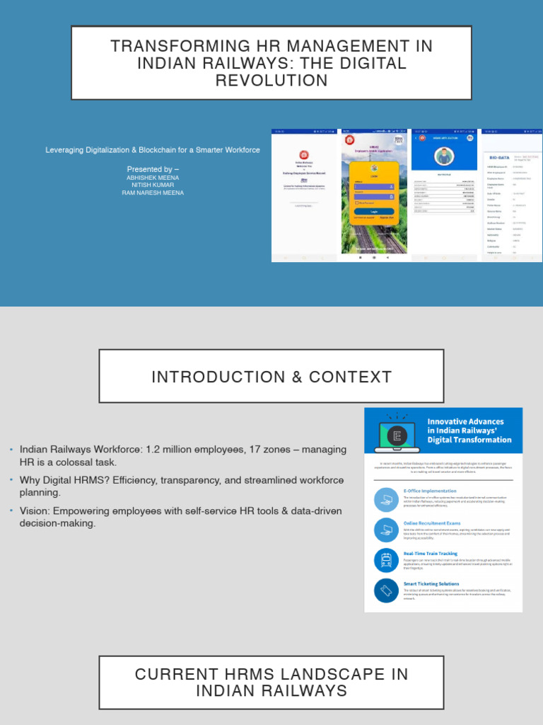 Transforming HR Management in Indian Railways | PDF | Business | Computing