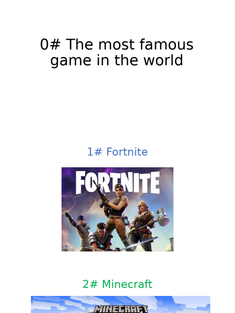 The Most Famous Games in World | PDF