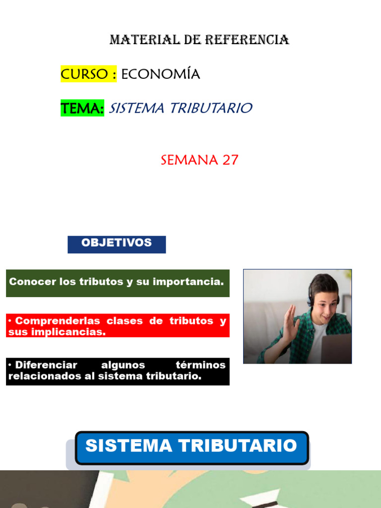 Clases y Términos del Sistema Tributario | PDF | Impuestos | Economias