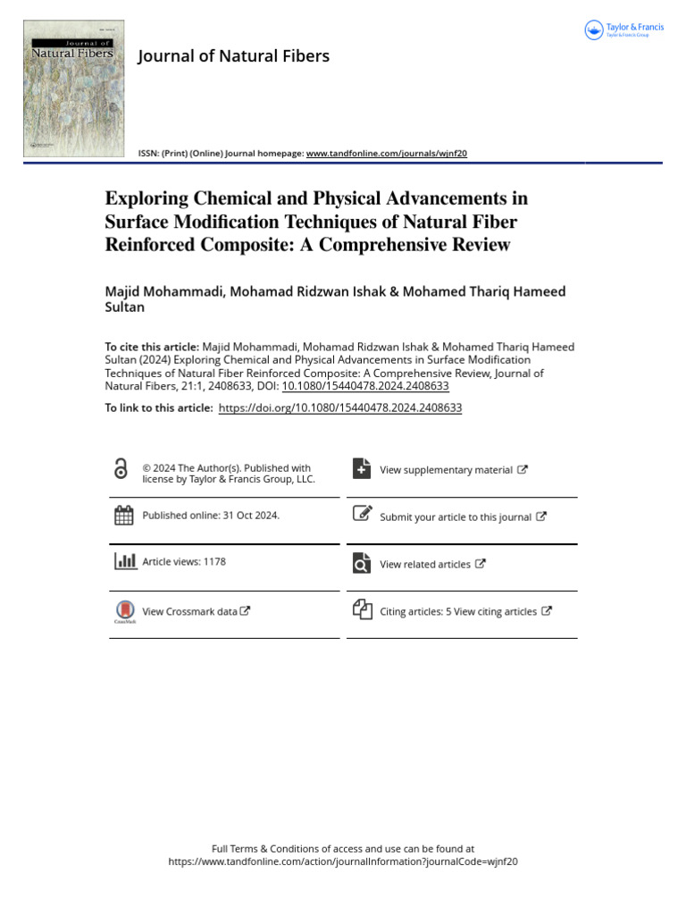 Advances in Natural Fiber Composites | PDF | Cellulose | Polymers