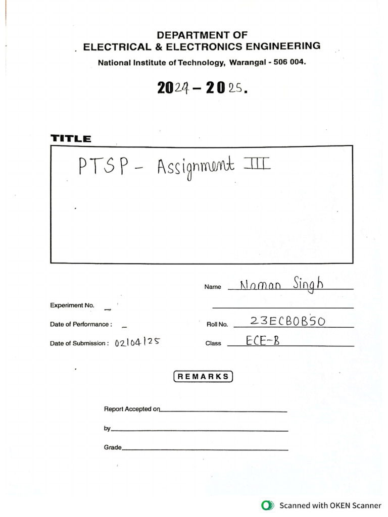 23ecb0b50 PTSP Assignment 3 | PDF