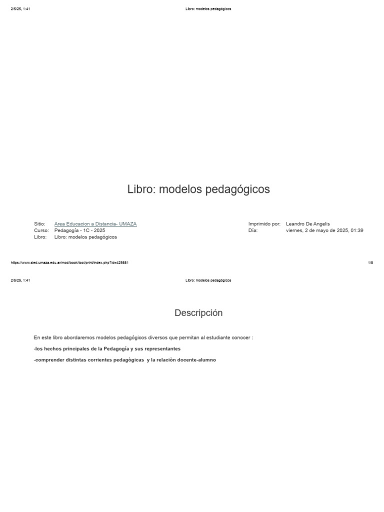 Modelos Pedagógicos en la Educación | PDF | Aprendizaje | Maestros