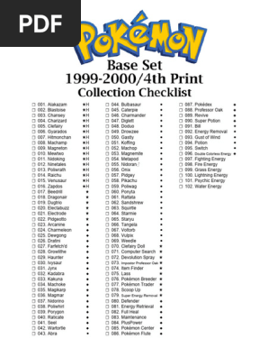 pokemon gen 1 cards list Pokmon TCG: First Partner Illustration CollectionSeries 3 : Toys & Games Pokmon Checklist: Gen 1 &