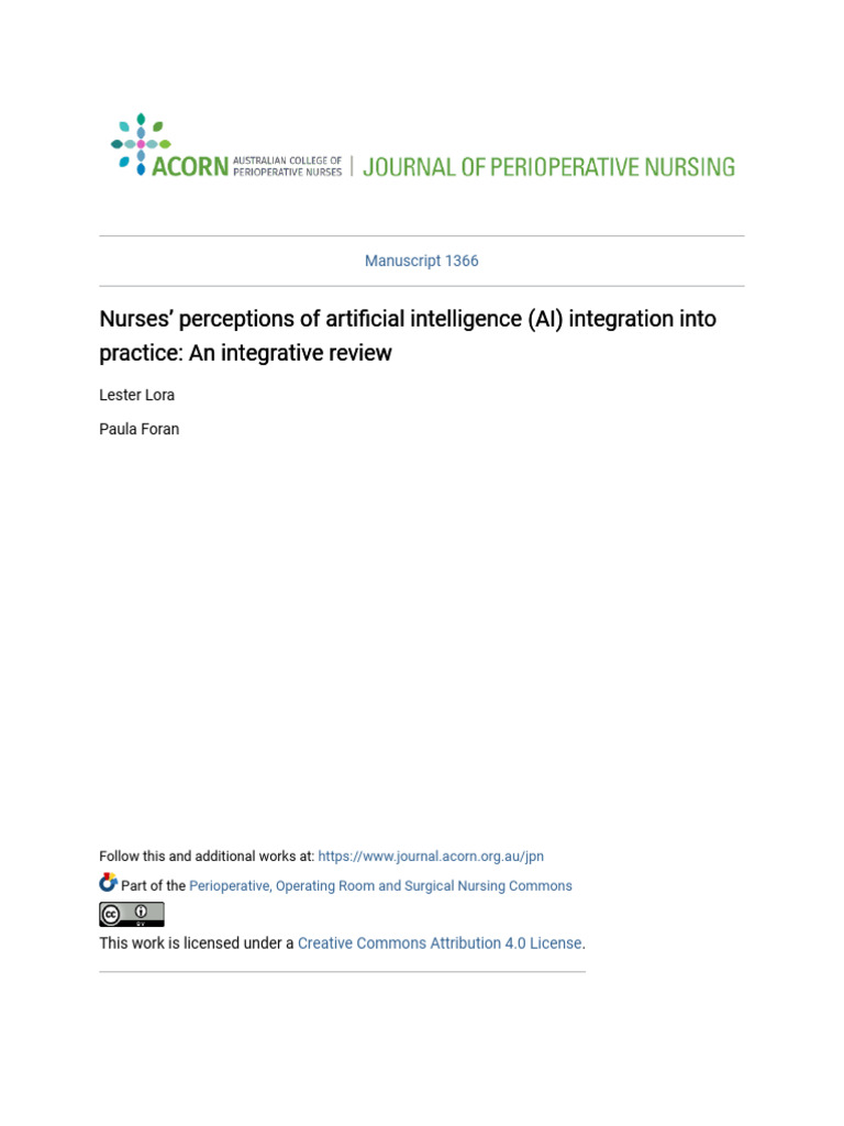Nurses' Views on AI in Healthcare | PDF | Artificial Intelligence ...