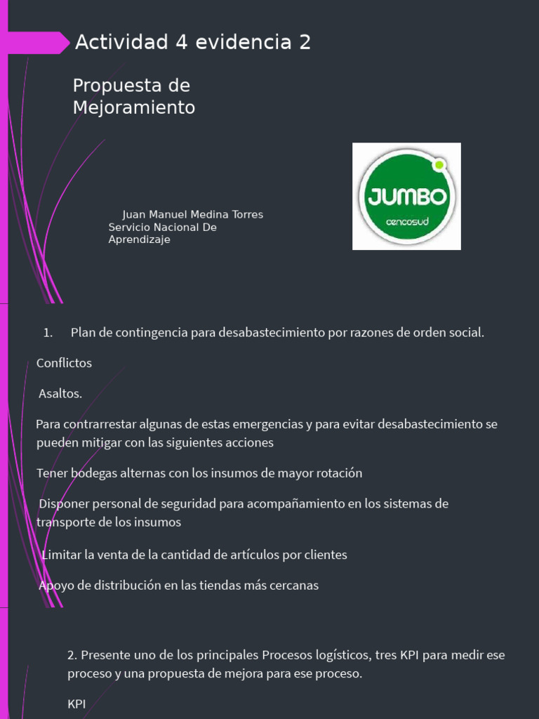 Mejora Logística y Sostenibilidad Empresarial | PDF | Indicador de ...