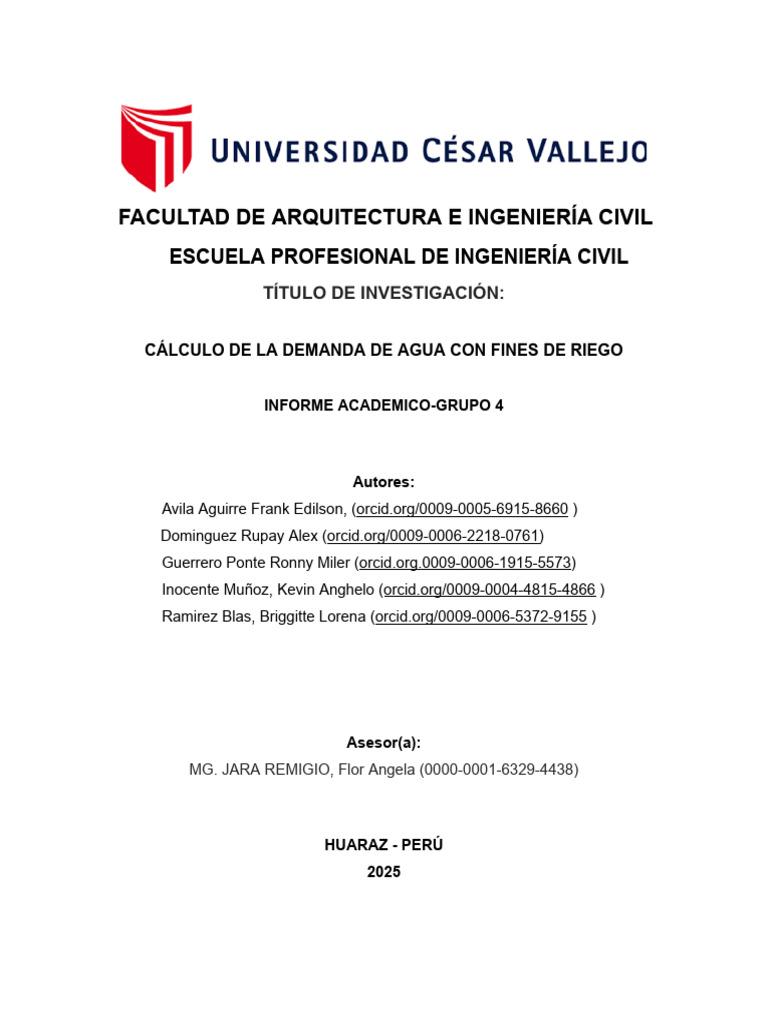 Demanda de Agua para Riego Agrícola | PDF | Evapotranspiración | Riego